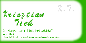 krisztian tick business card